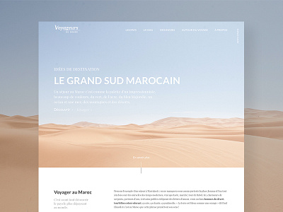 Website Voyageurs du Monde - Redesign concept animation art direction blog desert editing interaction travel uiux webdesign website