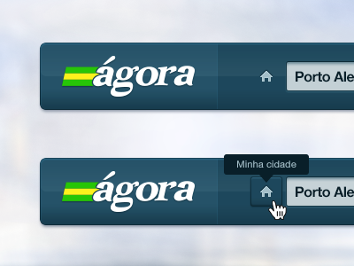Ágora header button header menu search tab