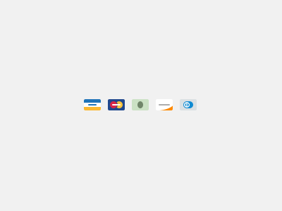 Minimal credit card icons