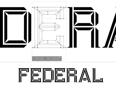 Federal font inline lettering type typeface typography