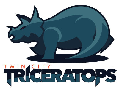 Triceratops With Typeface