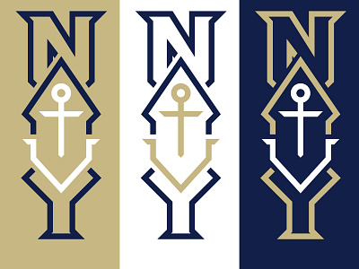 Navy Type Concept anchor logos navy sports