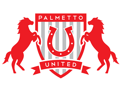 Palmetto United futbol horse logo mustang soccer sports branding sports identity sports logo