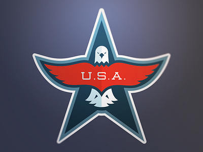 U.S.A. america branding eagle freedom identity logo sports branding sports identity sports logo star united states usa