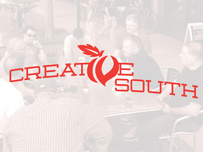 Creative South Peach branding creative south identity logo peach