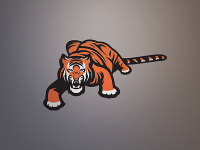 Tiger in Defense branding clemson identity sports branding sports identity sports logo tiger