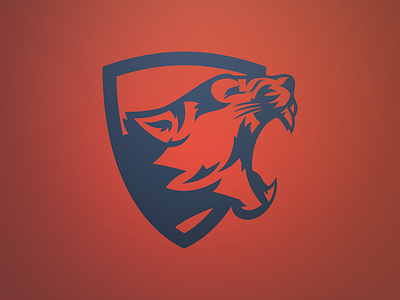 1 Color Animal Logos | Cougar/Mountain Lion/Panther branding cougar identity lion mountain lion panther sports branding sports identity sports logo