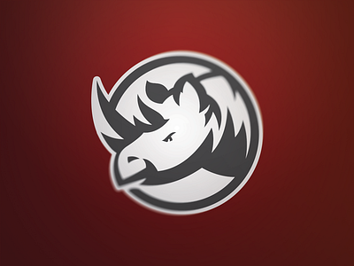 Rhino | 1 Color Logos branding identity rhino rhinoceros sports branding sports identity sports logo