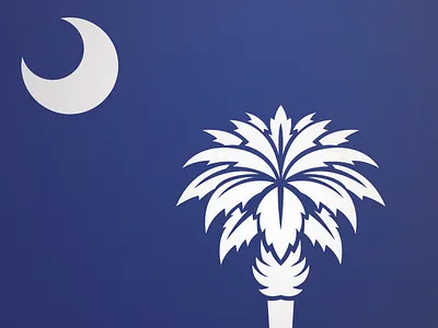 Palmetto State Love branding crescent moon flag identity logo palmetto palmetto tree sc sc flag south carolina