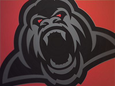 Gorilla | 1 color Logo 1 color logos branding gorilla identity logo sports branding sports identity sports logo