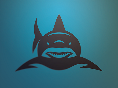 Shark - 1 Color Logo 1 color logos branding identity logo shark sports branding sports identity sports logo