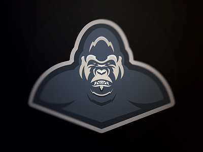 Vanilla Gorilla w/o BG 1 color logos branding gorilla identity logo sports branding sports identity sports logo