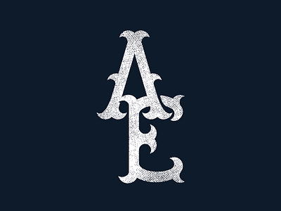 AE Monogram monogram old type typography vintage type western type