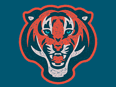 Stamped Tiger branding identity logo sports branding sports identity sports logo tiger