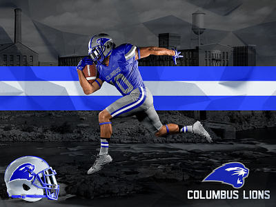 Columbus Lions branding football lion logo sports brand sports branding sports logos