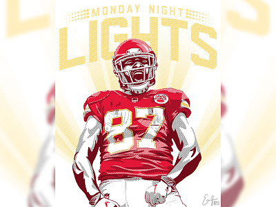 Chiefs Monday Night Lights Illustration