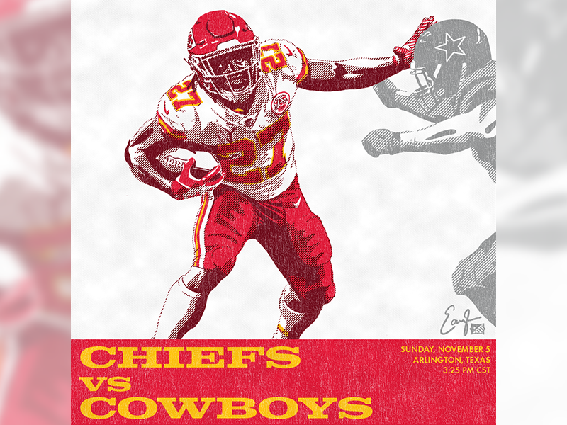 Chiefs @ Dallas Illustration by Adam Eargle on Dribbble