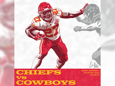 Chiefs @ Dallas Illustration chiefs hunt kansas city chiefs sports sports branding sports design sports logo