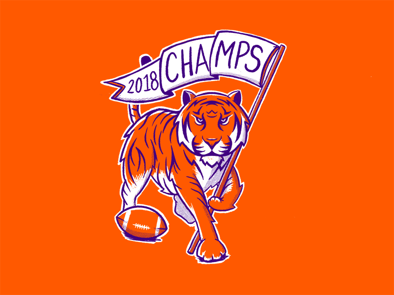 Clemson Vintage Championship Logo By Adam Eargle On Dribbble