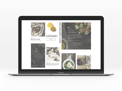 Food&Mood Category wall blog design food grid identity magazine minimal photo responsive set shooting web