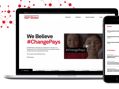 S&P Global – Change Pays Digital Campaign branding dataviz design digital empower global investment mapping social justice social media women womens rights workplace