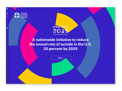 American Foundation for Suicide Prevention: Project 2025 advocacy branding campaign data visualization education iconography infographic design interactive mental health microsite prevention research suicide video