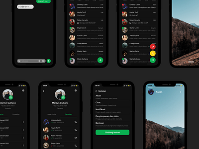Whatsapp Redesign Dark Theme dark design redesign theme ui ux whatsapp