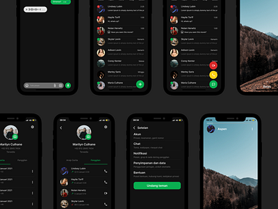 Whatsapp Redesign Dark Theme