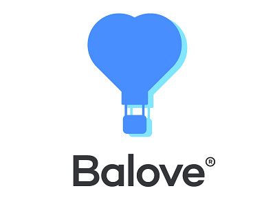 Hello Dribbble - Balove balloon brand logo