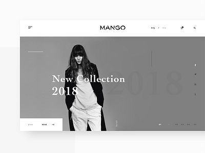 Mango design flat typography ui ux web