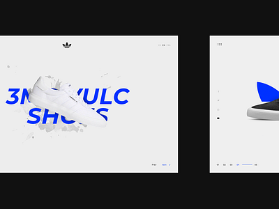 Slide lading page adidas skateboarding art direction design ui ux web website