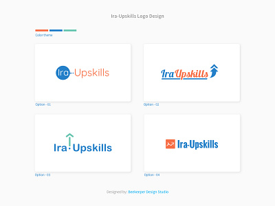 Ira upskills logo for the client branding design logo vector