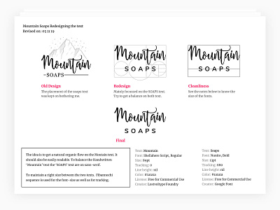 Mountain soaps - Logo Redesign 02/03 branding design logo