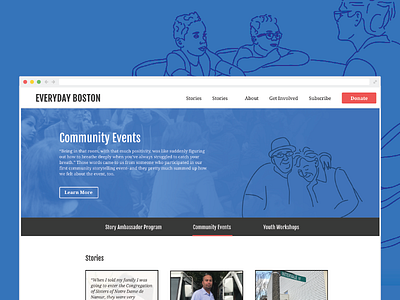 Everyday Boston boston community illustration northeastern partner service learning student led