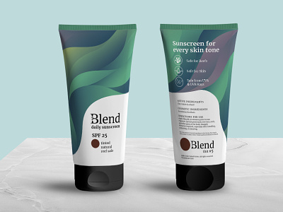 Blend Packaging boston boston design brand branding branding and identity design design studio graphic illustration inclusive logo northeastern university package packaging scout student led student project student work sunscreen typography