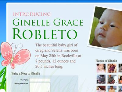 Introducing Ginelle baby birth blue butterfly ginelle introducing nature