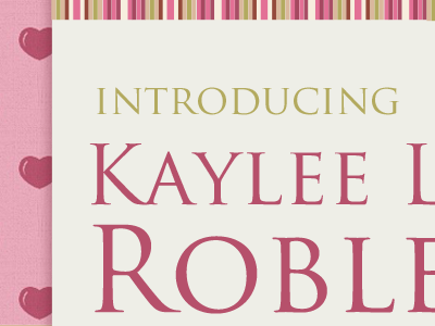 Introducing Kaylee baby hearts introducing kaylee pattern pink