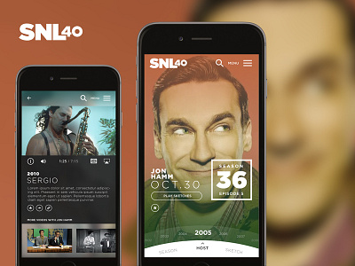 SNL40 App Concept 2 app design ios mobile ui ux