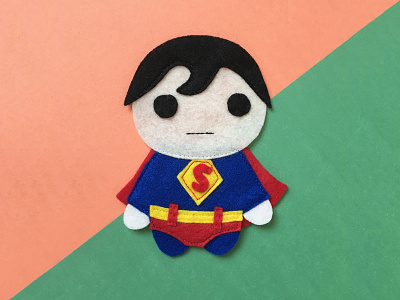 Super Baby apparel clothing craft dc felt handmade sewing superman