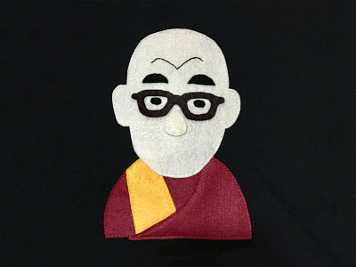 Dalai Lama apparel buddhism clothing craft dalai lama felt handmade sewing