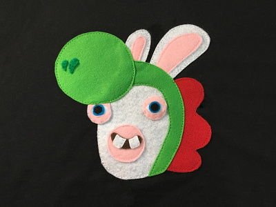 Rabbid Yoshi apparel baby clothes craft design felt hand kids clothing mario rabbids sewing yoshi