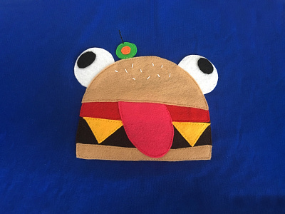 Day 7 - Durr Burger apparel baby clothes clothing craft design durr burger felt fortnite handmade illustration kids clothing sewing