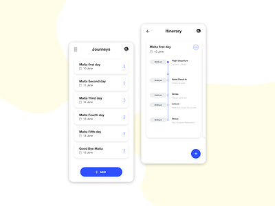 Daily UI #079 - Itinerary app branding daily ui dailyui day planner day planning figma identity design itinerary itinerary app itinerary planner journey journey planner plan travel travel app ui ui design user interface ux