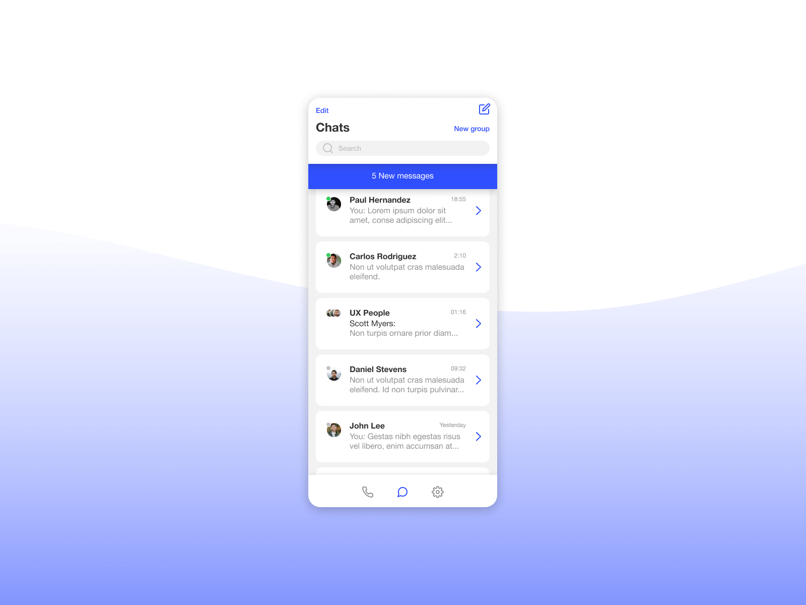 Daily UI #081 - Status update app branding chat chats daily ui dailyui figma identity design messages messaging app new message status status update ui ui design user interface ux