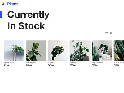 Daily UI #096 - Currently in stock app branding currently in stock daily ui daily ui currently in stock dailyui dailyui 96 e commerce figma identity design online shop plant shop shop ui ui design user interface ux