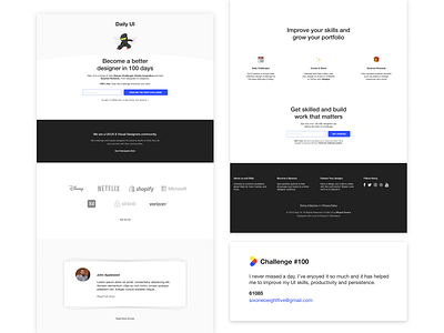 Daily UI #100 - Daily UI Landing page redesign app branding daily ui daily ui challenge daily ui redesign dailyui dailyui challenge figma identity design landing landing page langind page redesign redesign redesign website ui ui design user interface ux website website redesign