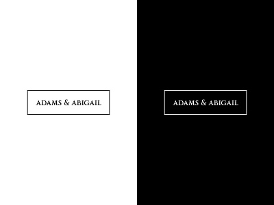 Dailylogochallenge #07 adams and abigail baroque logo classic logo daily logo dailylogo dailylogochallenge graphic design logo logo challenge logo inspiration logochallenge logocore logoroom logotype logotype design logotype ideas logotype inspiration wordmark wordmark logo