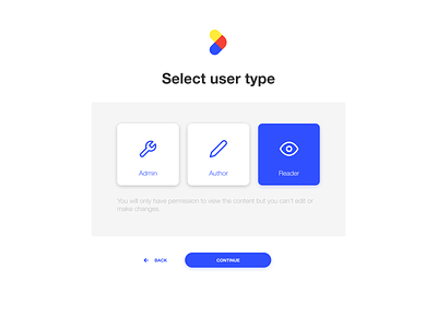 Daily UI #064 - Select user type