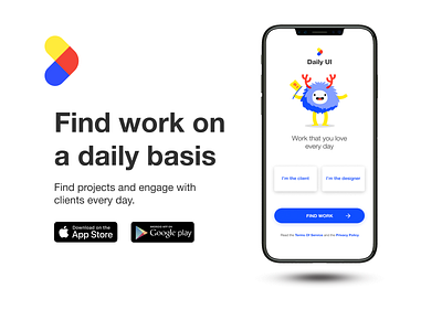 Daily UI #074 - Download app app branding daily ui dailyui download download app figma find job identity design job job portal ui ui design user interface ux