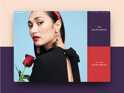 Von Valentine concept minimal purple red ui ux web webdesign website